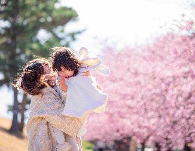 親子で桜の撮影会in朝比奈川