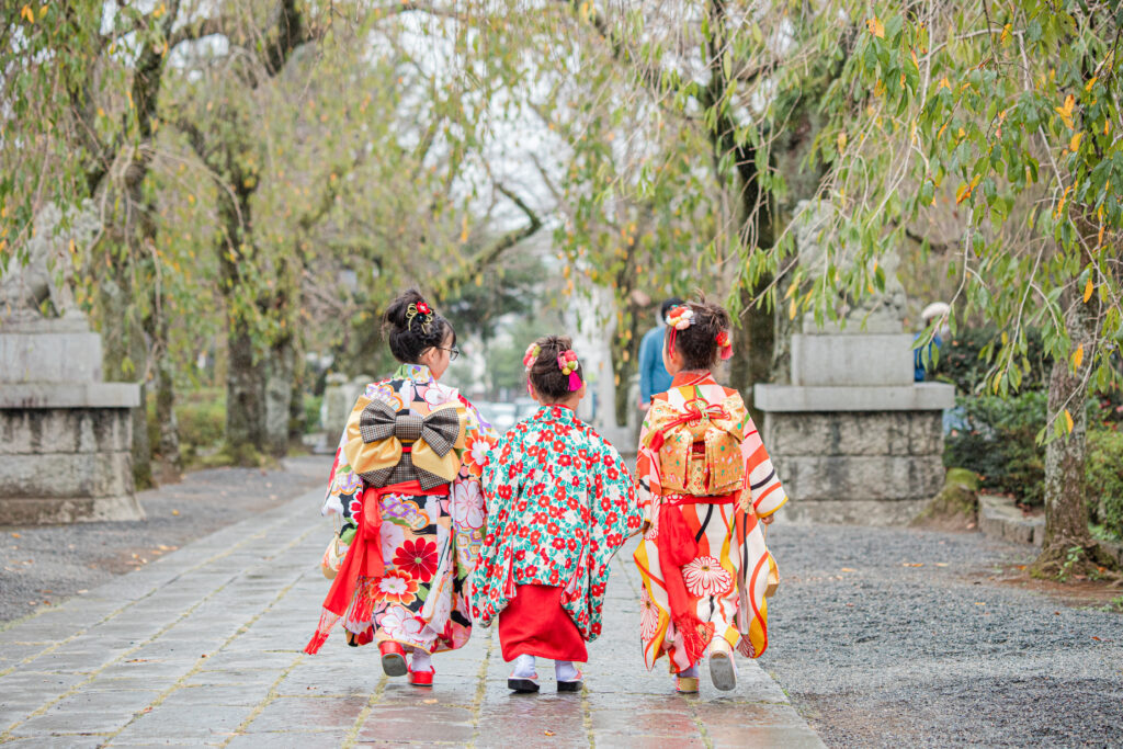 雨でも笑顔で七五三☺