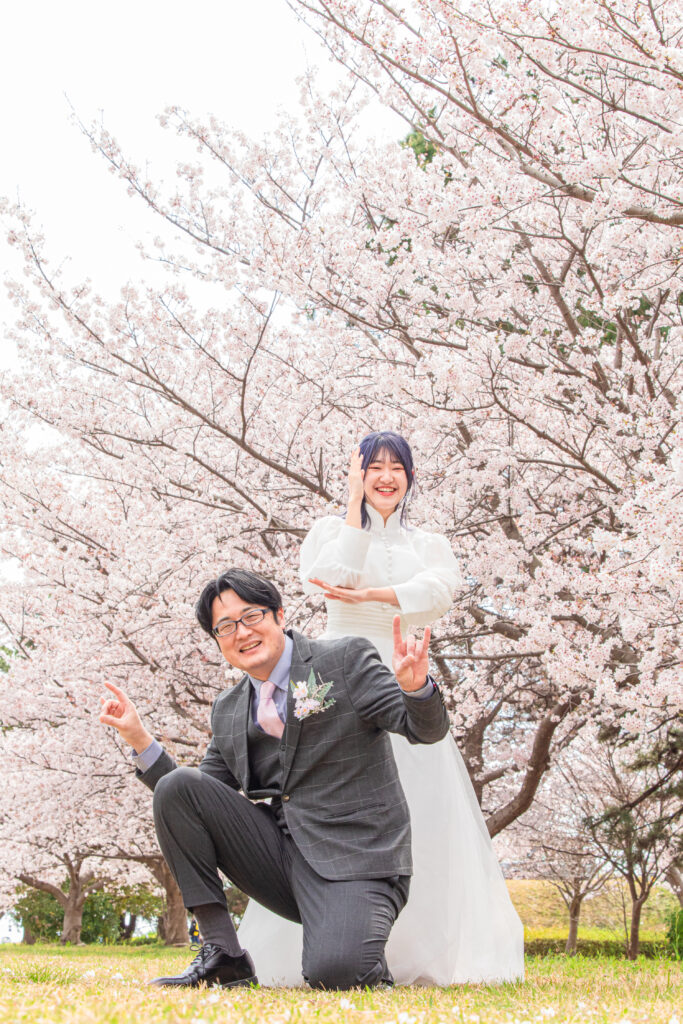 桜の下のウェディングフォト🌸
