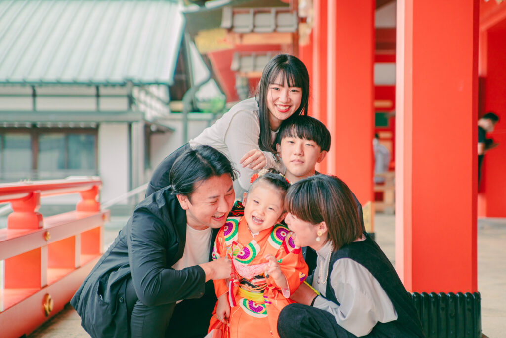 大家族で七五三撮影in五社神社